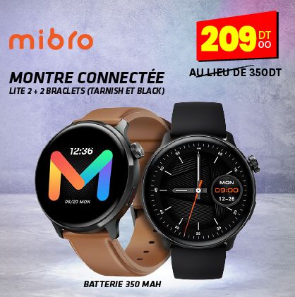 MONTRE CONNECTÉE MIBRO tunisie